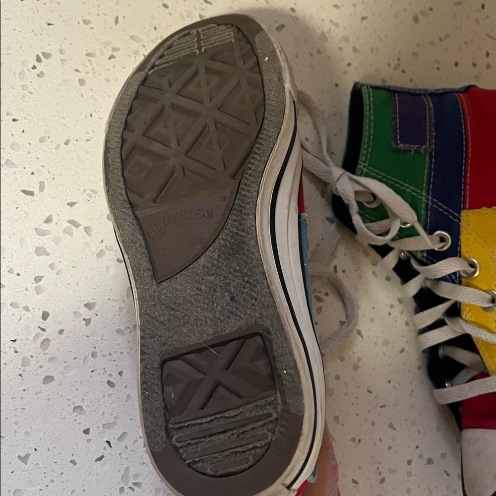 Converse Multicolor patchwork High-Top Sneakers 6 - image 3